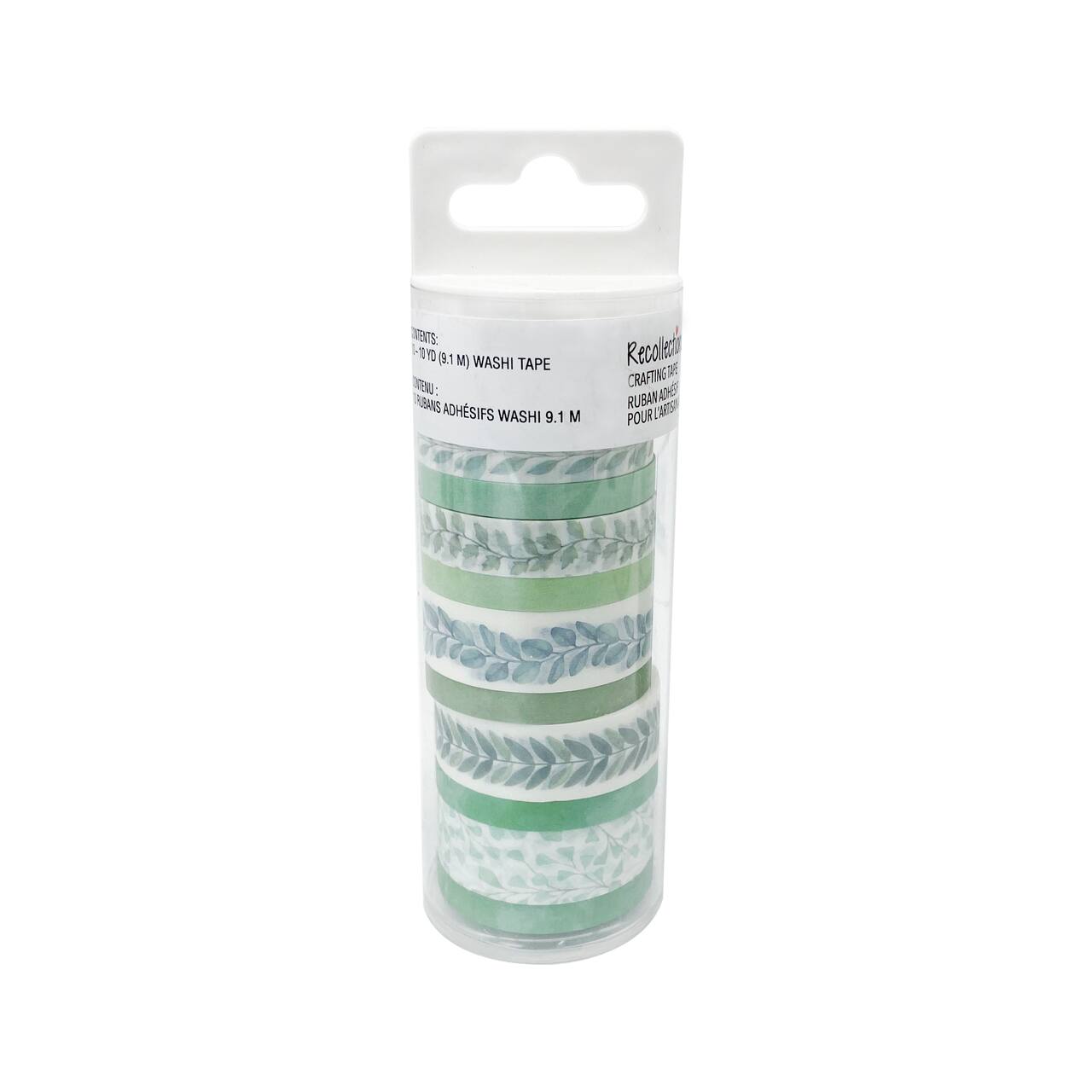 12 Pack: Greenery Washi Tape Set in Tube by Recollections™